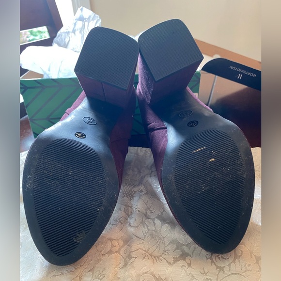 Worthington Nessa Plum Platform Booties! Size 6. Excellent condition! - Picture 3 of 11